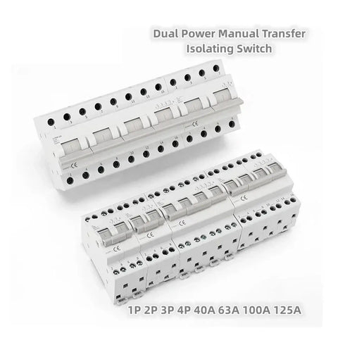 Heavy Lift Dual Power Circuit Breaker AC Isolator Switch With Snappy Electromagnetic Trip, features multiple sizes, ideal for residential and commercial use.