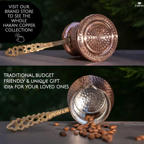 Turkish Coffee Pot For Stovetop Copper Water Boiler And Milk Warmer Even Heat And Quick Brew Handcrafted Copper Craft