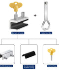 8 Sets Sliding Window Locks With Aluminum Security Door Window Stoppers for horizontal and vertical windows and doors.