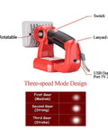 Diagram of Cordless LED Work Light For 18V Batteries, 18W 2000LM Flood Beam With Rotating 90 Degree Head, USB Port.