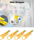 4 Pack Mini Wire Stripper And Crimping Tool Set For Network Cables Portable Punch Down Cutter With clean quick strips.
