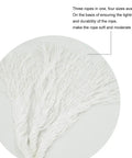 White Nylon Twisted Rope strands showcasing durability and softness for Heavy Duty Pull Cord For Anchor Tree Work Cargo.
