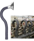 Heavy Duty Duct Hose Fume Extractor with Hood and Flexible Articulated Extraction Arm 200mm by 2m Dust Collection Tube
