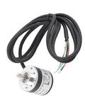 Rock-Solid Magnetoelectric Incremental Encoder For Industrial Automation With 600 PPR, High Precision Sensor, 5V To 24V Operation, Single Phase 600 PPR And 2400 PPR In Two Phase Setup; wired metal shaft