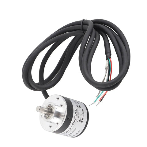 Rock-Solid Magnetoelectric Incremental Encoder For Industrial Automation With 600 PPR, High Precision Sensor, 5V To 24V Operation, Single Phase 600 PPR And 2400 PPR In Two Phase Setup; wired metal shaft