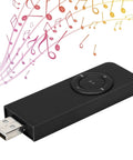 Compact Portable MP3 Player With Lanyard, Expandable Memory Up To 32GB, Rechargeable Battery, Supports MP3 And WMA Playback, Black