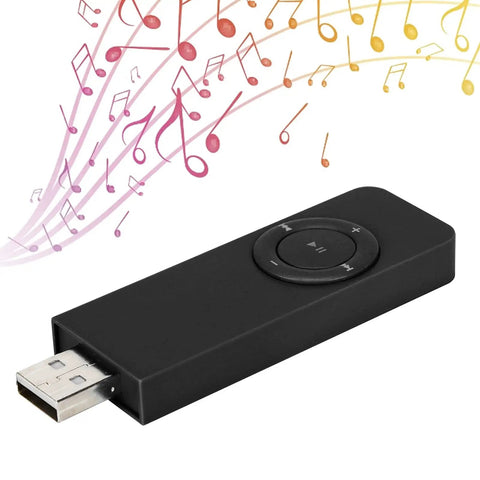 Compact Portable MP3 Player With Lanyard, Expandable Memory Up To 32GB, Rechargeable Battery, Supports MP3 And WMA Playback, Black