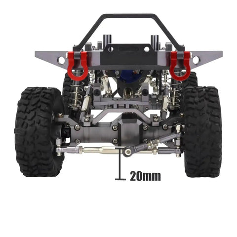 Beefy Metal Chassis Frame For WPL C14 C24 One Sixteenth Scale Assembled Frame With Axle Gearbox Pull Rod Set Upgrade Accessory Durable Red Finish