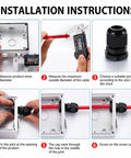 Installation instructions for Heavy Duty Nylon Cable Glands With Tough As Nails Ip68 Sealing and Grip Tight Adjustable Strain Relief Cord Locks.