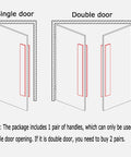 Diagram of Heavy Duty Stainless Steel Gate Hardware Round Tube Door Handle For Glass And Wood Doors Push Pull Style Easy Install