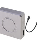 Rock Solid M.2 NVMe 2230 SSD Enclosure Tool Free External Hard Drive Case with USB C cable, sleek alloy design.