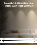 Image showing 2-Pack 3 Inch 5CCT LED Pinhole Recessed Spotlight Lights with J-Box dimming feature in a cozy living room setting.