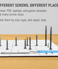 Magnetic Project Mat And Screw Organizer Pad For Electronics Repair Pro Grade Small Parts Holder with screws displayed.
