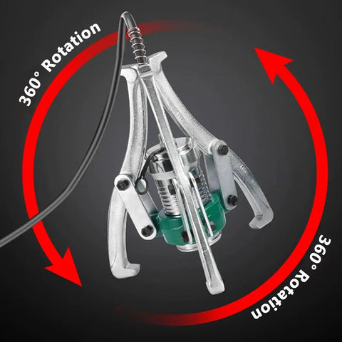 Split Hydraulic Gear Puller With Hand Pump, 360-degree rotation, detailed view of 2/3 jaw bearing puller separator, 50T capacity.