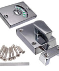 Toilet Stall Door Lock Indicator With Vacant Or Occupied Status, Surface Mounted Privacy Lock For Public Restrooms in Chrome