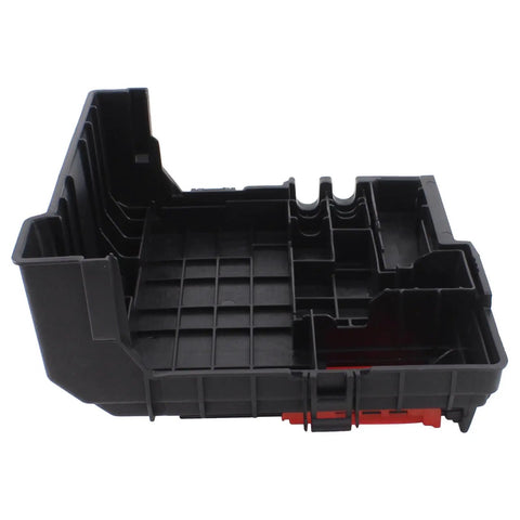 Hella Rugged Under Hood Fuse Block Upper Cover Replacement For Chevy Silverado Sierra Tahoe Suburban Gmc Cadillac Hummer Ev Truck Suv Socket Protector Plate, durable black plastic construction, interior details visible.
