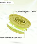 Three Pack Replacement Spools For Ryobi Weed Wacker String Compatible With Ryobi 18V 24V And 40V Cordless Trimmers Refill Parts AC80RL3 showing 11-foot line length and 0.080-inch diameter spool.