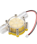 Go-To Portable Micro Hydroelectric Generator For Small Water Flow Half Inch Inlet, 10W 12V Charger Power with clear and yellow turbine