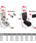 Heavy Duty L Shape Corner Brace Brackets With Matching Screws For Quick Furniture Repair Built Tough Internal Angle Connectors dimensions detailed.