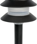 Low Voltage Plastic 4W Path Lights Black 12 Pack For Walkways And Yards Frosted Lens Easy Stake Install Durable Outdoor Lighting