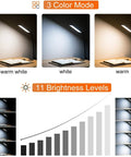 Clip On LED Desk Lamp With Eye Caring Light And Metal Clip 11 Brightness Levels And 3 Color Modes USB Powered 5W Reading Lamp