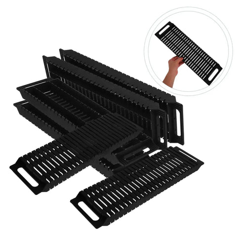 Six Pack Circuit Board Rack Antistatic Holder Stand For PCB Storage And Display Durable Groove Design Keeps Boards Upright And Safe Versatile Holder