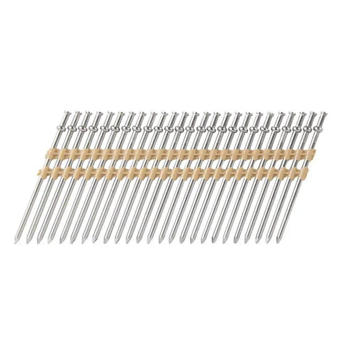 Collated Duplex Nails For Concrete Forms And Temporary Scaffolding Two And A Quarter Inch Length Twenty One Degree Smooth Shank