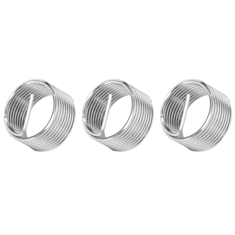 Close-up view of 10Pcs M18x1.5 Thread Inserts Coil Type Screw Bushing Expansion Tool Heavy Duty Stainless Steel For Repairing Stripped Threads