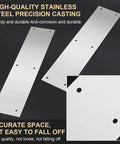 Heavy Hitter 14 Pack Stainless Steel Door Kick Plates 16 X 4 Inch Brushed Metal showing precision casting and screw holes.