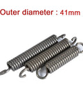 Built Tough 65Mn Steel Tension Extension Spring For Heavy Duty Industrial Machinery And Furniture High Hardness Corrosion Resistant 4.0Mm Wire 41Mm Outer 120Mm To 500Mm, showing three springs with 41mm diameter.