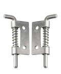 Two Pack Spring Loaded Latches Stainless Steel Security Bolt Latch For Doors Cabinets Chests Privacy Lock