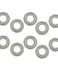 Deep Groove Ball Bearings 8mm X 16mm X 5mm Double Shielded For 3D Printer Upgrades V Slot Linear Guides 23 Motor Compatibility Chrome Silver Metal Pro Grade Bearings Pack Of 10, arranged on white