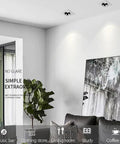 Living room with UWYTGF 3.3 Inch Retrofit Led Recessed Light, aluminum fixtures enhancing decor without glare.