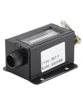 5 Digit Mechanical Tally Counter Workhorse With Resettable Dial And Rotating Zero For Industrial Counting Tasks Rugged Durable Plastic Body Lightweight 82g Compact Design, side view showing control knob and type label.