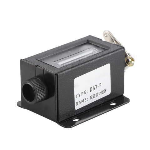 5 Digit Mechanical Tally Counter Workhorse With Resettable Dial And Rotating Zero For Industrial Counting Tasks Rugged Durable Plastic Body Lightweight 82g Compact Design, side view showing control knob and type label.