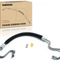 Power Steering Pressure Hose Line Assembly For GMC Chevy Cadillac Trucks And SUVs Fits Silverado 1500 2500 3500 Sierra 1500 2500 Yukon Escalade With O Ring And Pump To Gear displaying components and packaging