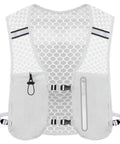 Front view of Go-To Lightweight Running Backpack For Men With Hydration Vest, Phone Pouch, And Bottle Holder, breathable mesh design