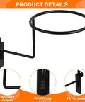 Slatwall Hat Display Rack Black Matte Finish Six Pack Heavy Duty Alloy Steel Construction Tool Free Installation