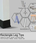Premium Pvc Table Leg Caps Are A Total Game Changer For Hardwood Floors They Stop Scratches Cold And Silence Chair Screeching With This 18 Piece Kit That Snugly Fits Standard Furniture Legs on rectangular furniture legs.