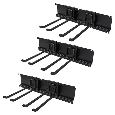 48 Inch Garage Tool Organizer Wall Mount Heavy Duty Storage Rack with 3 Rails and 6 Adjustable Hooks