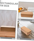 Top Shelf Airtight Tinplate Tea Storage Box Hella Spacious Kitchen Container For Loose Leaf Coffee Beans And Snacks Easy Pop Lid Keeps Your Stash Crisp Multi Purpose Countertop Canister in a rectangular design on various countertops.