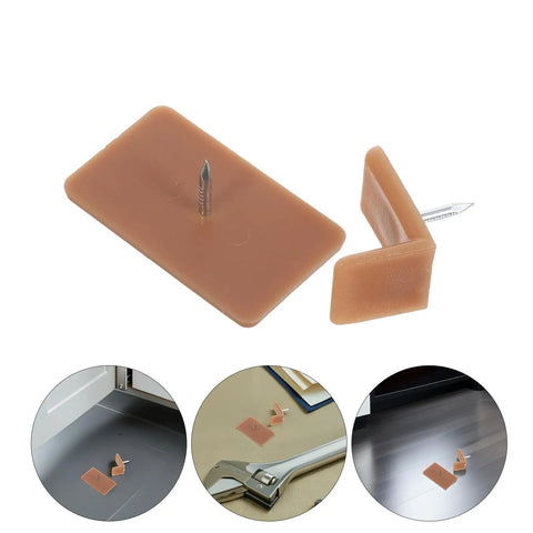 Noiseless Drawer Stoppers And Glide Pads 20 Pack for Dressers and Furniture with Square and L Shape Design Easy Installation