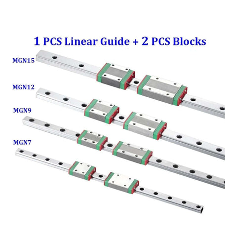 Ultra Precise Miniature Mgn7C Linear Guide Rail Kit With 2 Smooth Slide Blocks For Smooth R8 CNC Builds And High End DIY Machine Projects, MGN7 rail set
