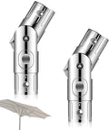 2 Pack Patio Umbrella Pole Replacement Parts for 1.5 Inch Diameter Poles Wear Resistant Push Button Tilt Adjustment Metal Parasol Mounting Bracket Accessories for Yard Deck Balcony Garden with umbrella