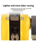 Heavy Duty 0.5 Ton Aluminum Alloy Lever Hoist Crane for tightening with yellow jockey pulley and steel chain.