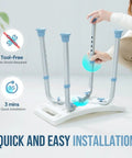 Person assembling an Adjustable Shower Chair With Tool Free Assembly And Anti Slip Bath Stool For Inside Shower
