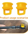 Two Piece Gearbox Shift Rod Cable Bushing Replacement Rubber Flexible Cushioned Vibration Dampener For Chevy Buick Cadillac GMC Jeep Ram Dodge Fitting Shift Linkage Includes Part Numbers 15276979 15823112 25933609 259333609 Orange, shown with usage scenario.