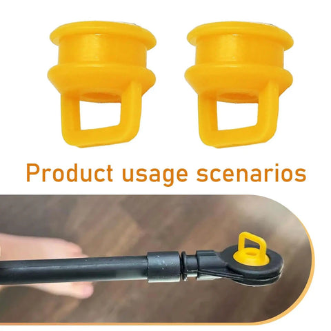 Two Piece Gearbox Shift Rod Cable Bushing Replacement Rubber Flexible Cushioned Vibration Dampener For Chevy Buick Cadillac GMC Jeep Ram Dodge Fitting Shift Linkage Includes Part Numbers 15276979 15823112 25933609 259333609 Orange, shown with usage scenario.