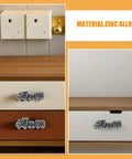 Black Brushed Zinc Alloy Train Cabinet Knobs For Bedroom Furniture Set Of 2 durable and rad drawer pulls on dresser