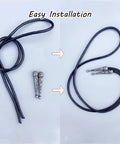 12 Piece Bolo Tie Tips 5mm End Caps Replacement Cord Ends For DIY Crafts And Clothes Decor, Lightweight Bolo Tie Cord End Caps Accessories To Fit 5mm Cords, 5mm alloy tips on cord